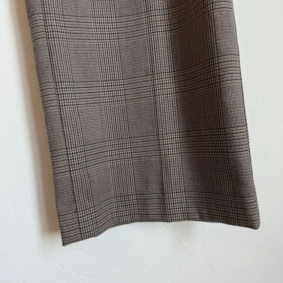 Talbots Signature Dress Pants Brown Plaid Straight Leg Trousers Sz 8 Career Wear - Picture 4 of 11